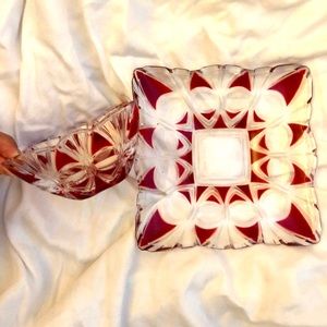 Glass plate and bowl